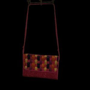 Waves Quilted Multicolor Shoulder Bag with Zipper Pocket